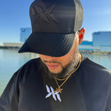 All black DNA strand snapback lifestyle photo by IAC Lyfestyle