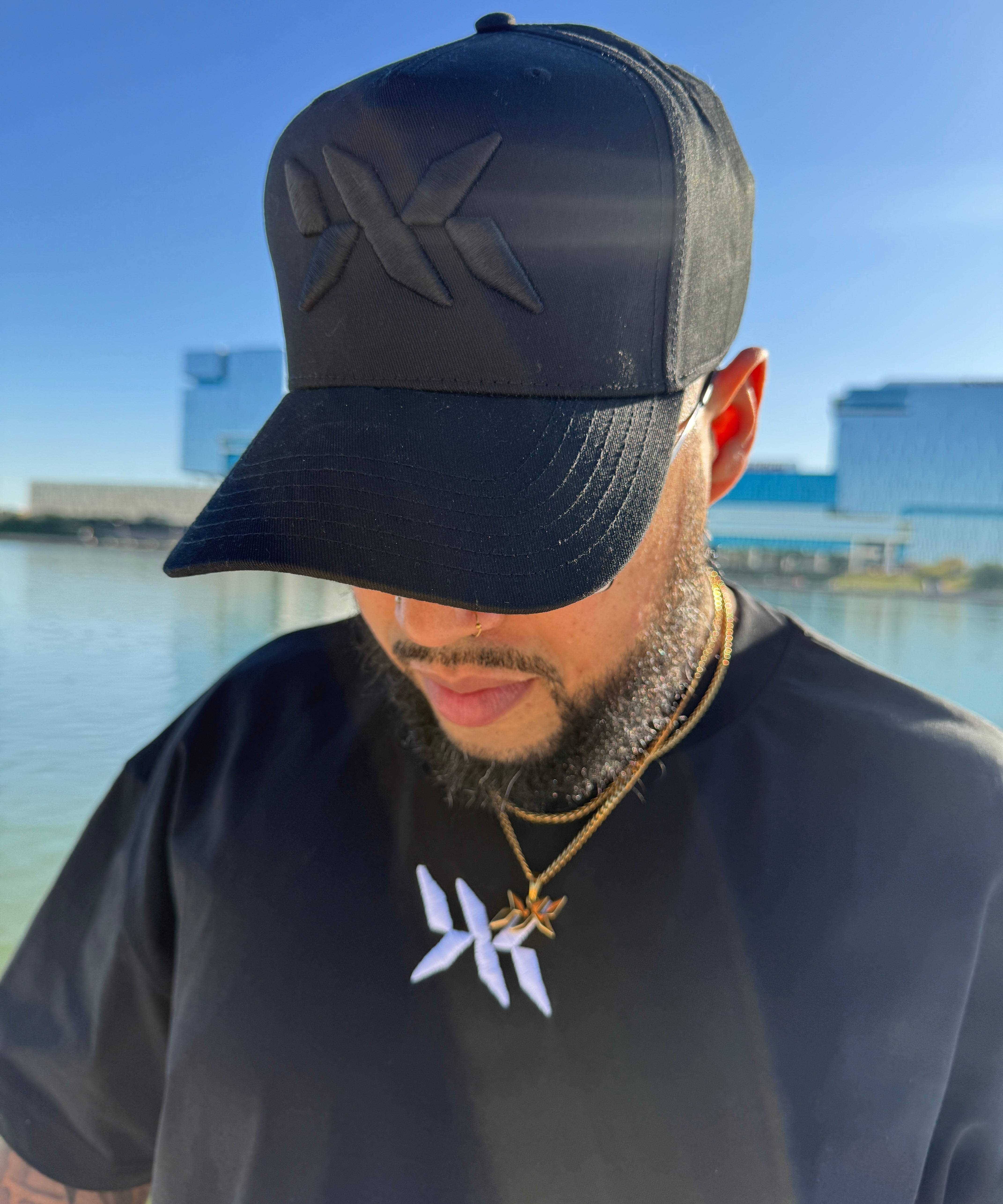 All black DNA strand snapback lifestyle photo by IAC Lyfestyle