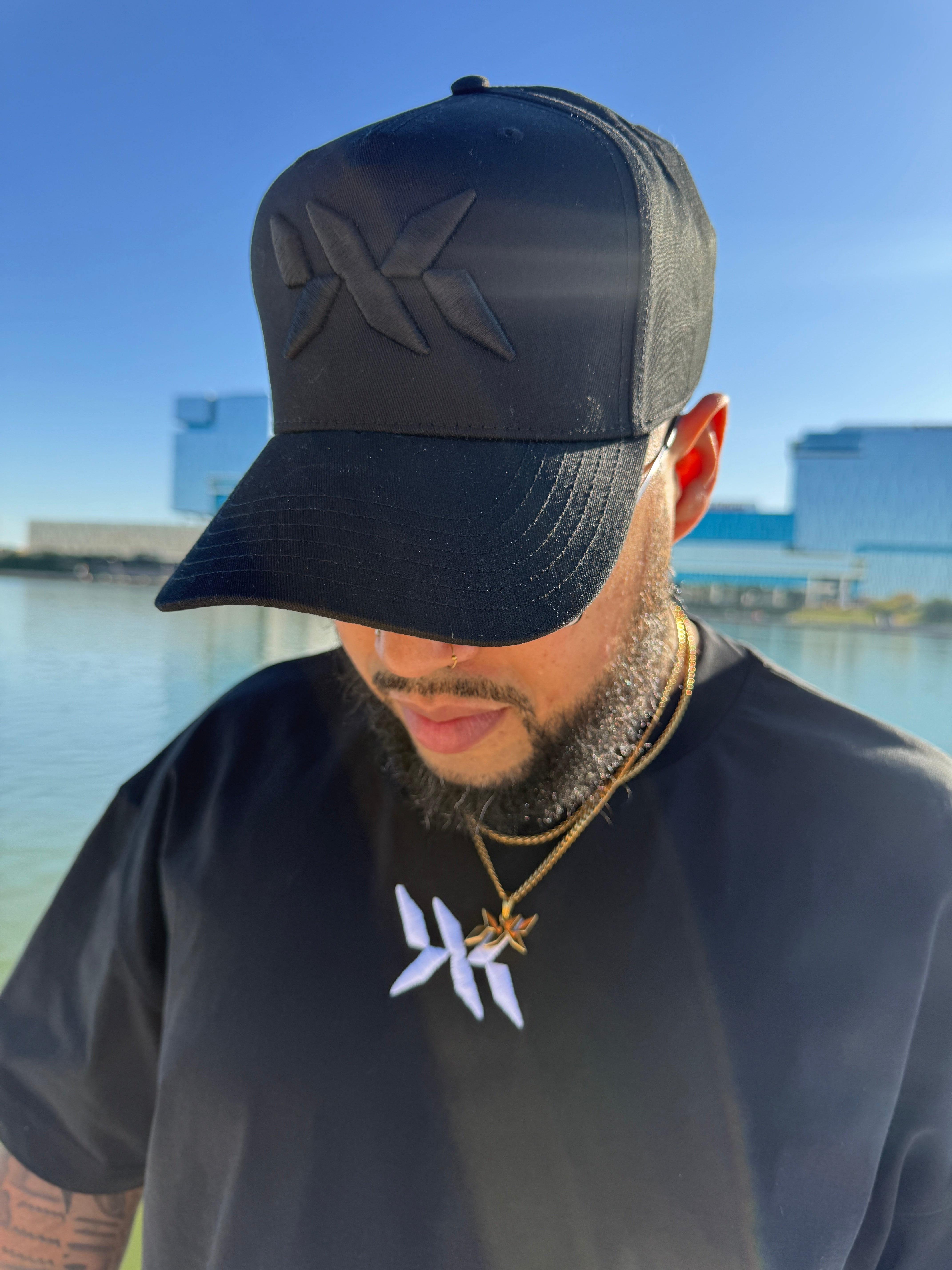 All black DNA strand snapback lifestyle photo by IAC Lyfestyle